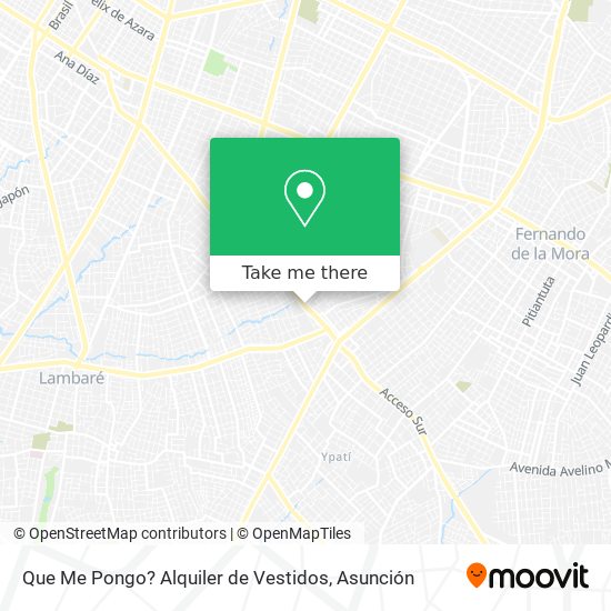 Mapa de Que Me Pongo? Alquiler de Vestidos