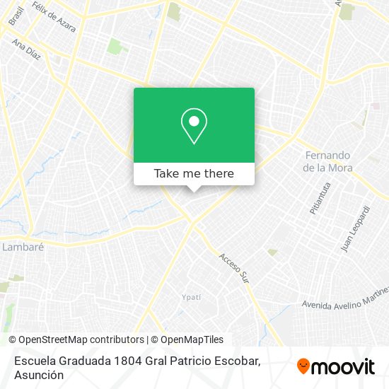 Mapa de Escuela Graduada 1804 Gral Patricio Escobar