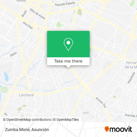 Zumba Monii map