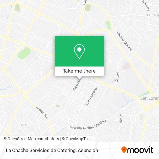 La Chacha Servicios de Catering map