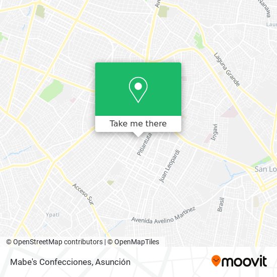 Mapa de Mabe's Confecciones