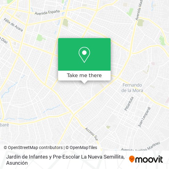Mapa de Jardín de Infantes y Pre-Escolar La Nueva Semillita