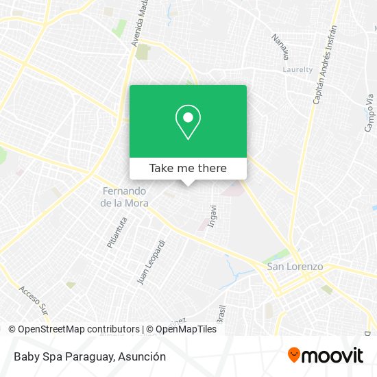 Baby Spa Paraguay map