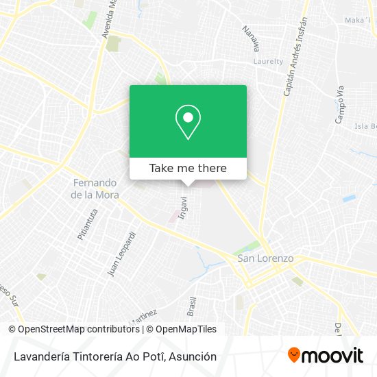 Mapa de Lavandería Tintorería Ao Potî