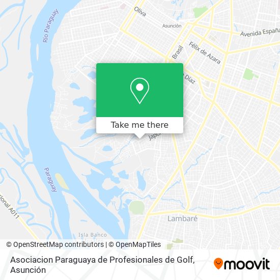 Mapa de Asociacion Paraguaya de Profesionales de Golf