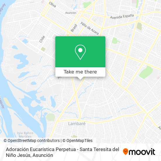 Mapa de Adoración Eucarística Perpetua - Santa Teresita del Niño Jesús