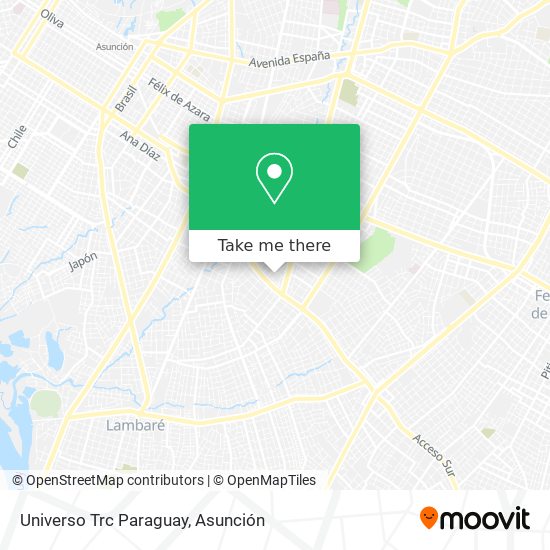 Universo Trc Paraguay map
