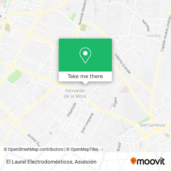 Mapa de El Laurel Electrodomésticos