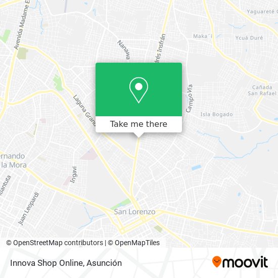 Mapa de Innova Shop Online