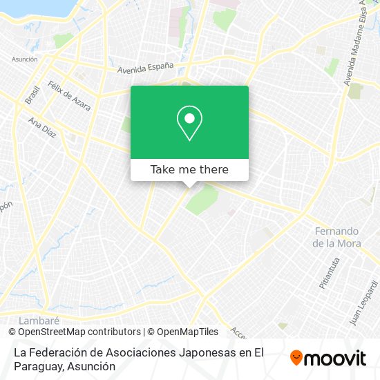 La Federación de Asociaciones Japonesas en El Paraguay map