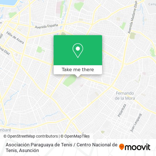 Asociación Paraguaya de Tenis / Centro Nacional de Tenis map
