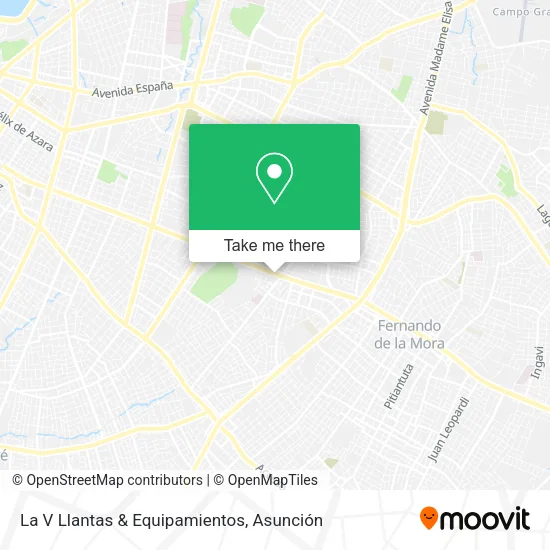Mapa de La V Llantas & Equipamientos