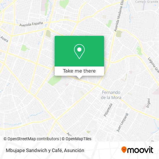 Mbujape Sandwich y Café map