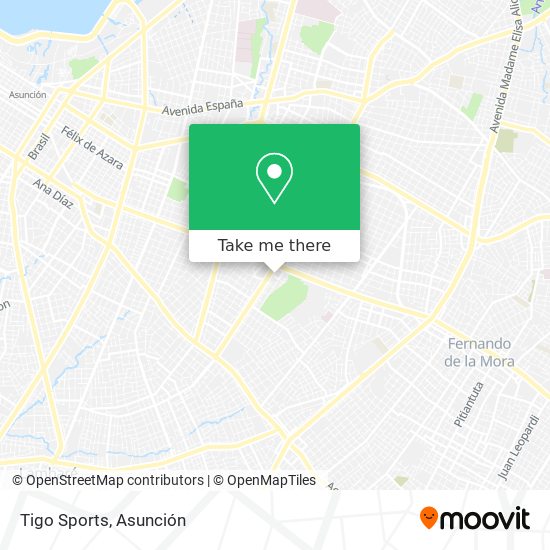 Tigo Sports map