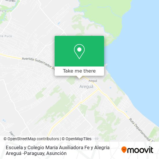 Escuela y Colegio María Auxiliadora Fe y Alegría Areguá -Paraguay map