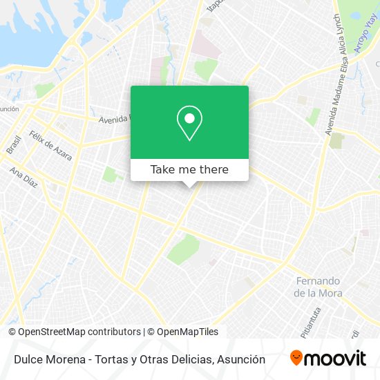 Mapa de Dulce Morena - Tortas y Otras Delicias