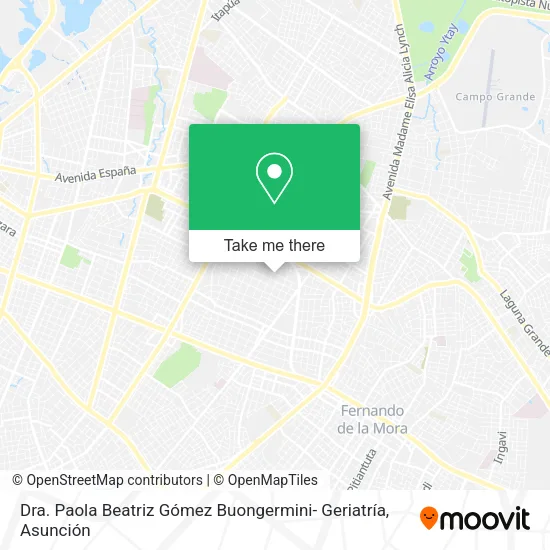 Dra. Paola Beatriz Gómez Buongermini- Geriatría map