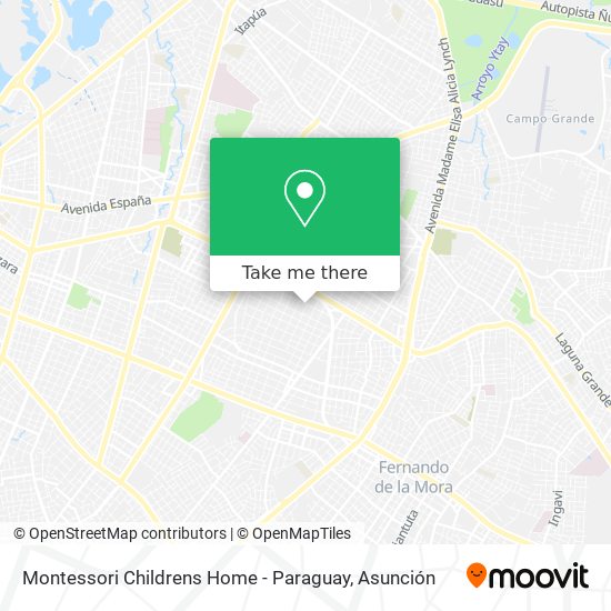 Montessori Childrens Home - Paraguay map