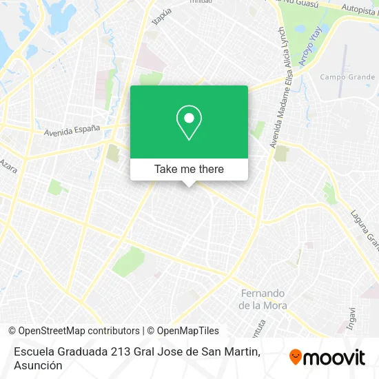 Mapa de Escuela Graduada 213 Gral Jose de San Martin