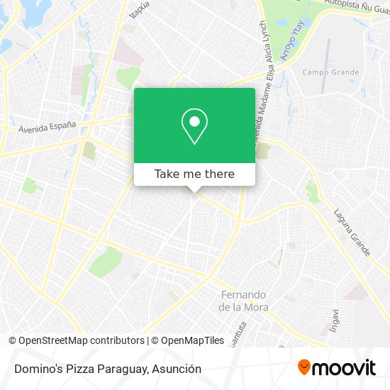 Domino's Pizza Paraguay map