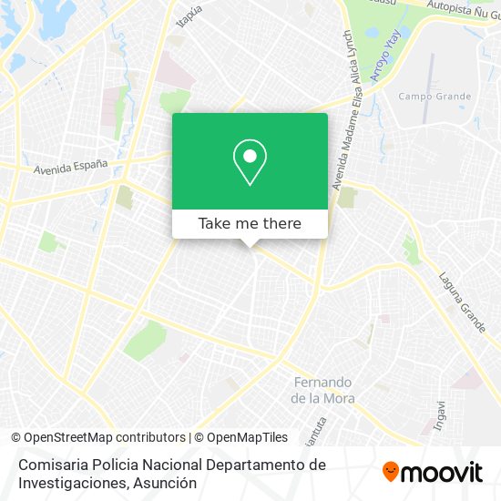 Mapa de Comisaria Policia Nacional Departamento de Investigaciones