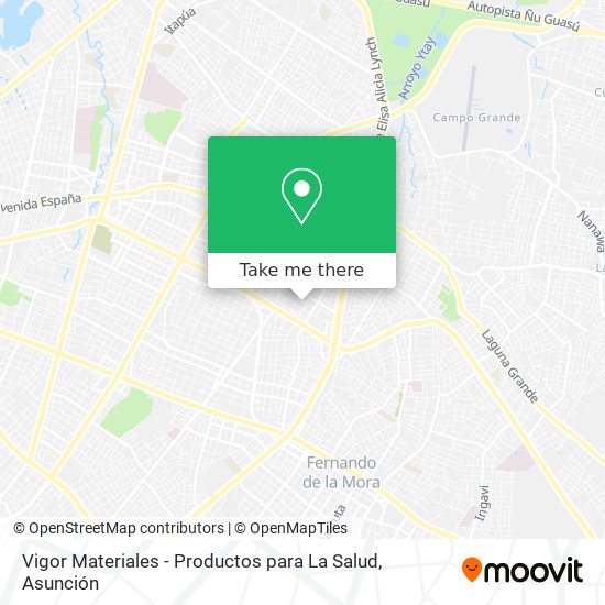 Vigor Materiales - Productos para La Salud map