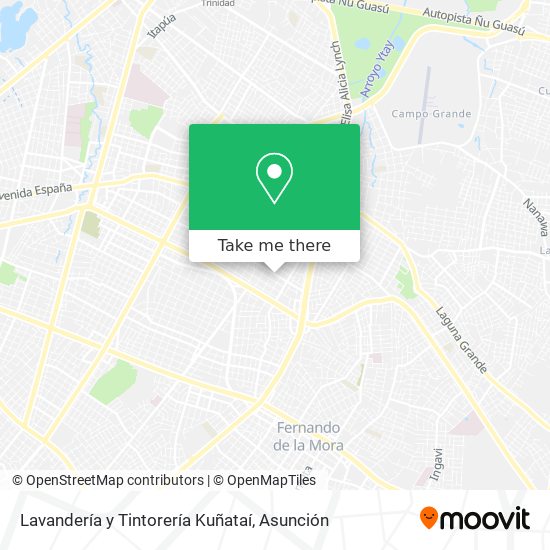 Mapa de Lavandería y Tintorería Kuñataí