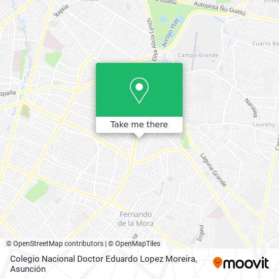 Mapa de Colegio Nacional Doctor Eduardo Lopez Moreira