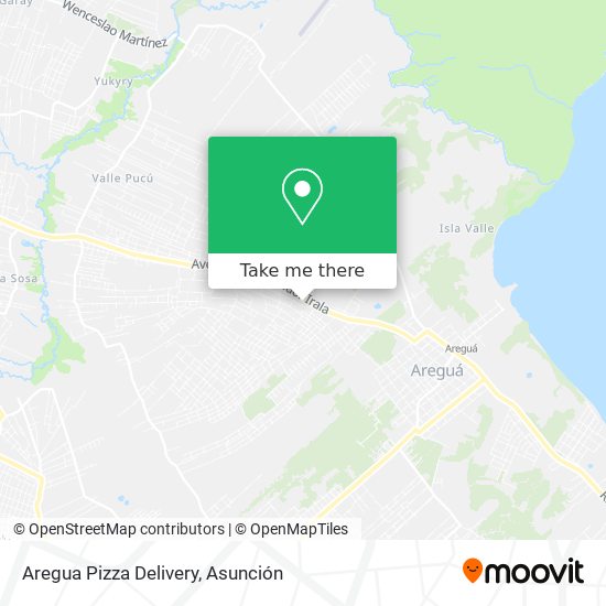 Aregua Pizza Delivery map