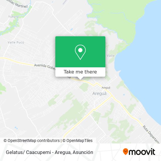 Gelatus/ Caacupemi - Aregua map