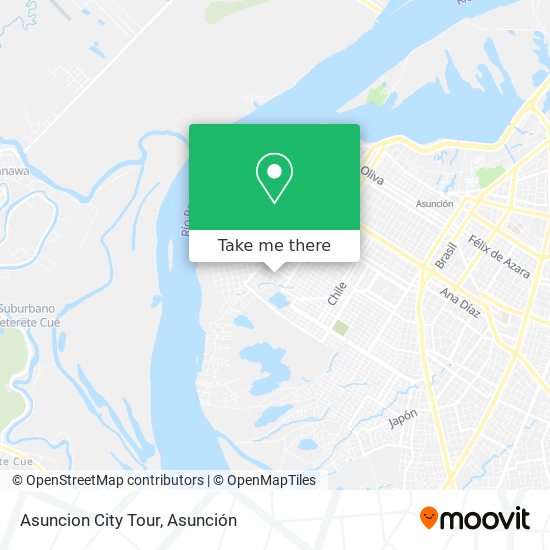 Asuncion City Tour map