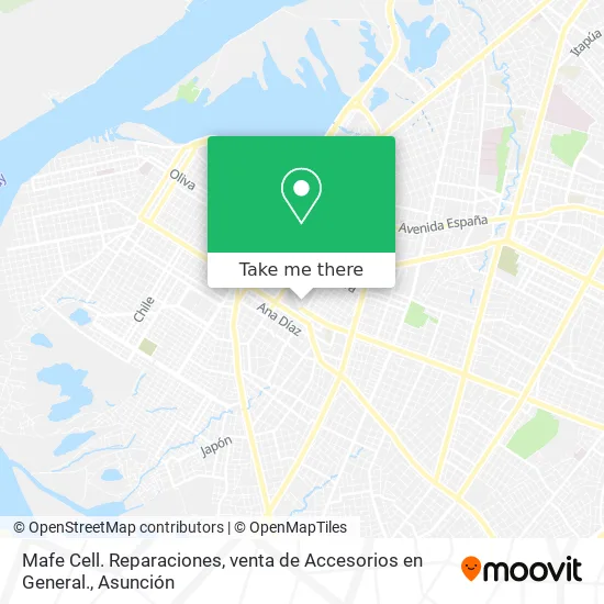 Mapa de Mafe Cell. Reparaciones, venta de Accesorios en General.
