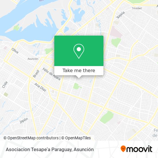 Asociacion Tesape'a Paraguay map