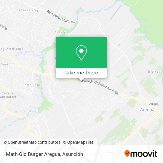 Math-Gio Burger Aregua map