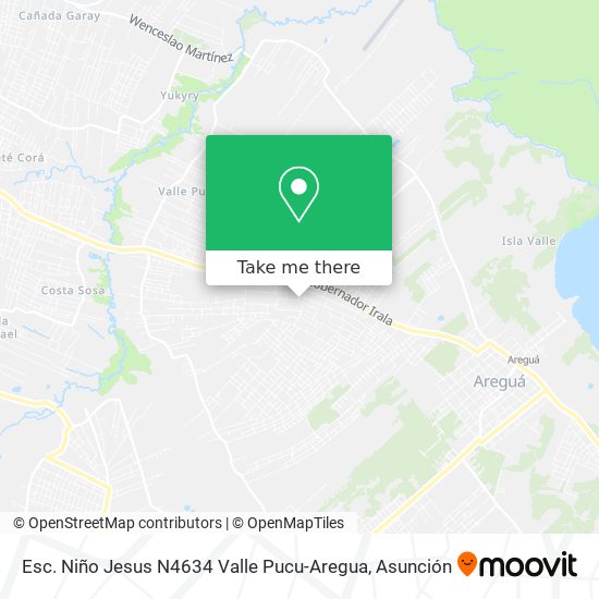 Mapa de Esc. Niño Jesus N4634 Valle Pucu-Aregua