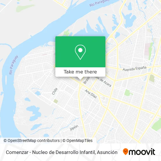 Mapa de Comenzar - Nucleo de Desarrollo Infantil
