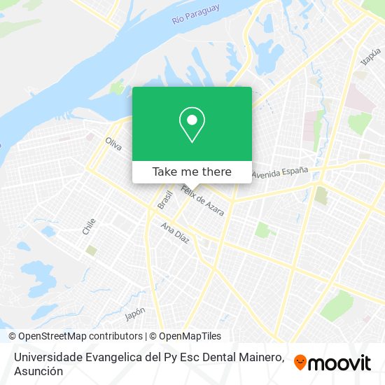 Universidade Evangelica del Py Esc Dental Mainero map