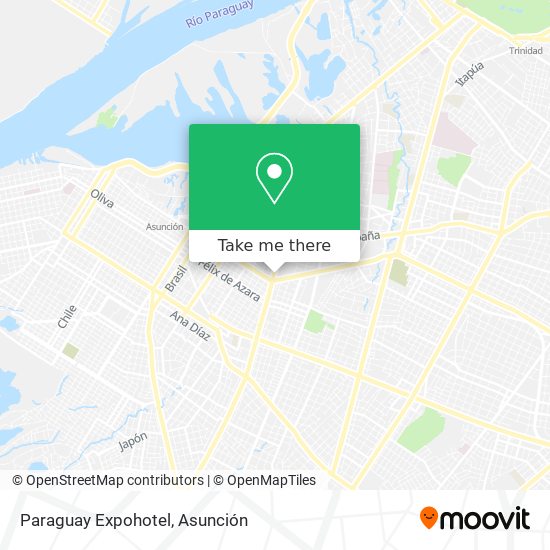 Paraguay Expohotel map