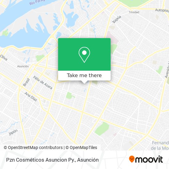 Mapa de Pzn Cosméticos Asuncion Py.