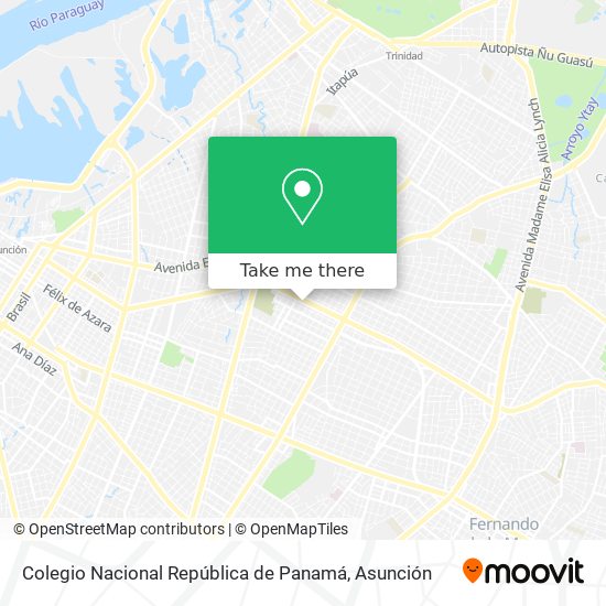 Colegio Nacional República de Panamá map