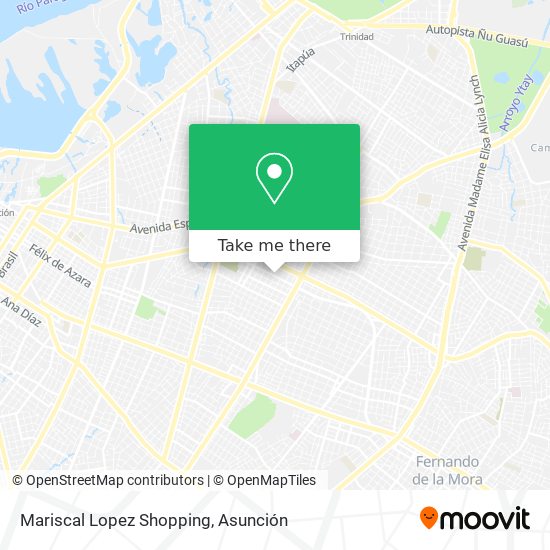 Mariscal Lopez Shopping map