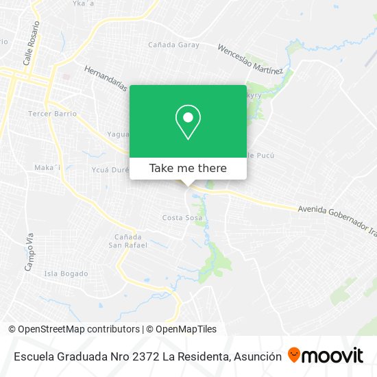 Mapa de Escuela Graduada Nro 2372 La Residenta