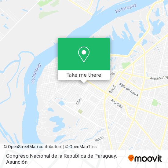 Congreso Nacional de la República de Paraguay map