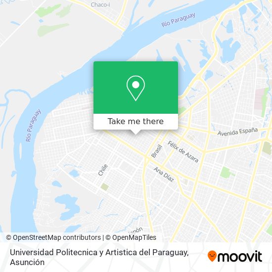 Universidad Politecnica y Artistica del Paraguay map