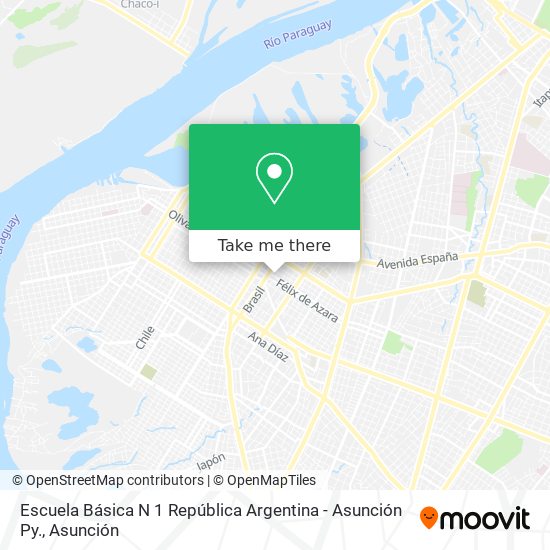 Mapa de Escuela Básica N 1 República Argentina - Asunción Py.