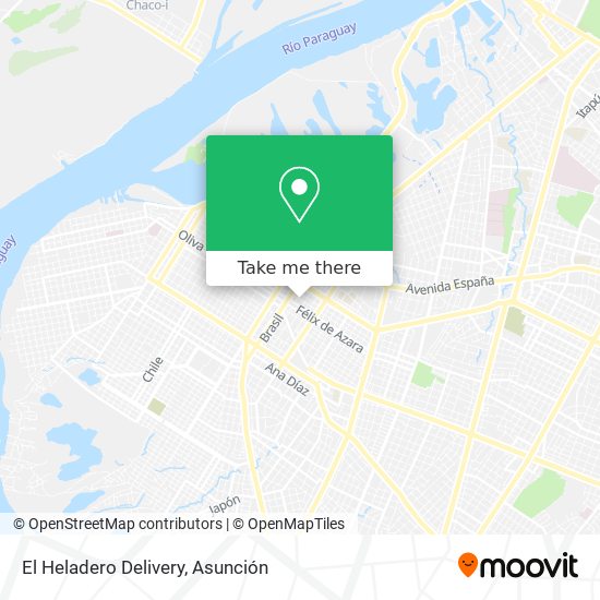 El Heladero Delivery map