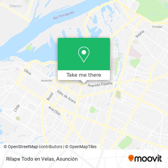 Mapa de Rilape Todo en Velas