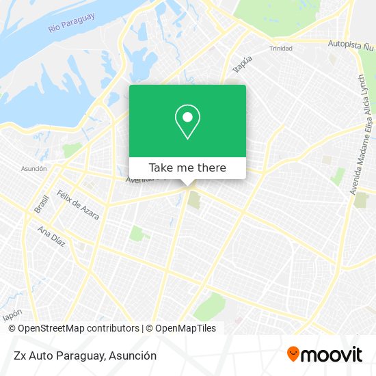 Mapa de Zx Auto Paraguay