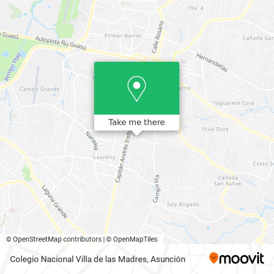 Colegio Nacional Villa de las Madres map