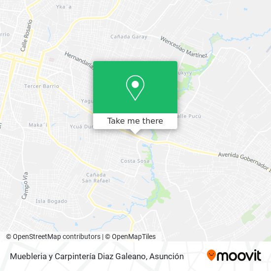 Mapa de Muebleria y Carpintería Diaz Galeano